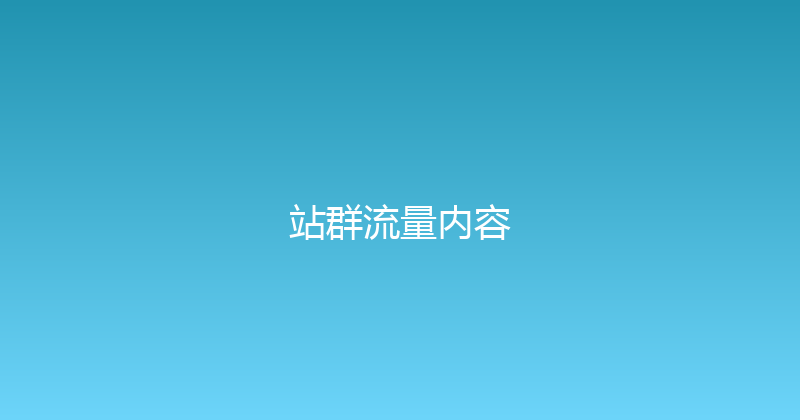 站群流量内容 封面图